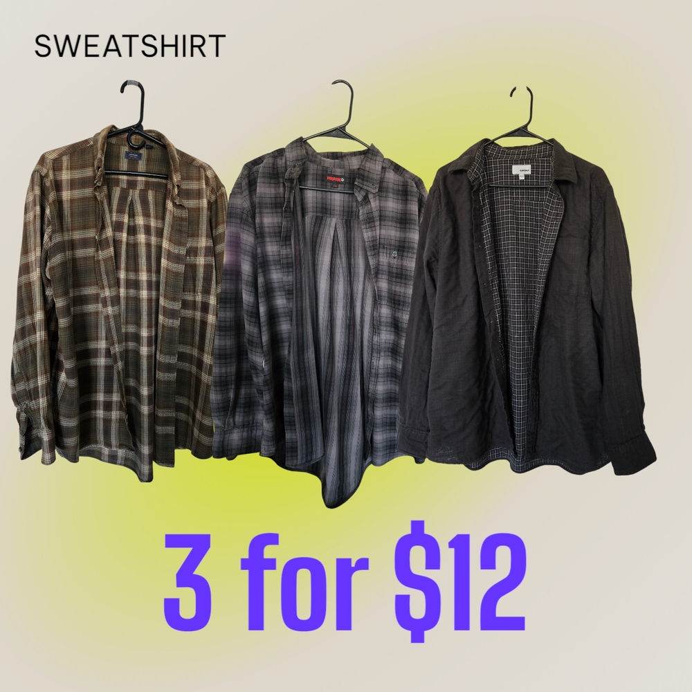 Used-Still Good And Very Comfortable Men's Plaid Jacket - Black and Gray